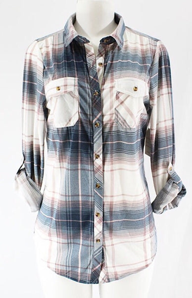 Slim Fit Flannel - White combo